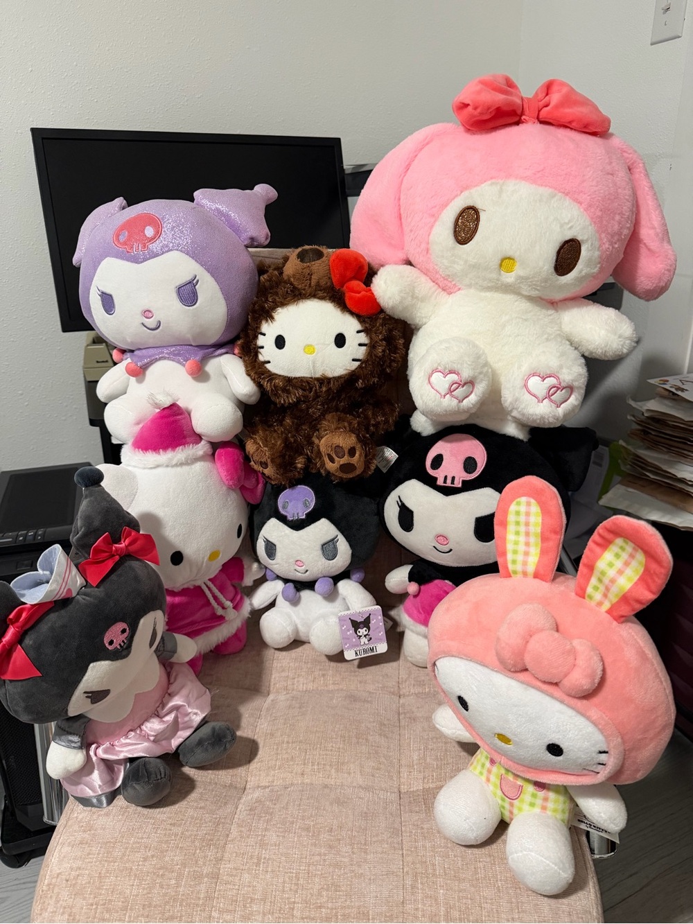 Sanrio Plush Lot - Pink, White & Black Character Collection
